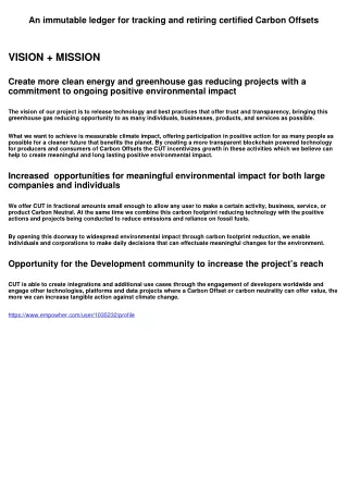 An immutable ledger for tracking and retiring certified Carbon Offsets