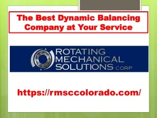 the best dynamic balancing company at your service