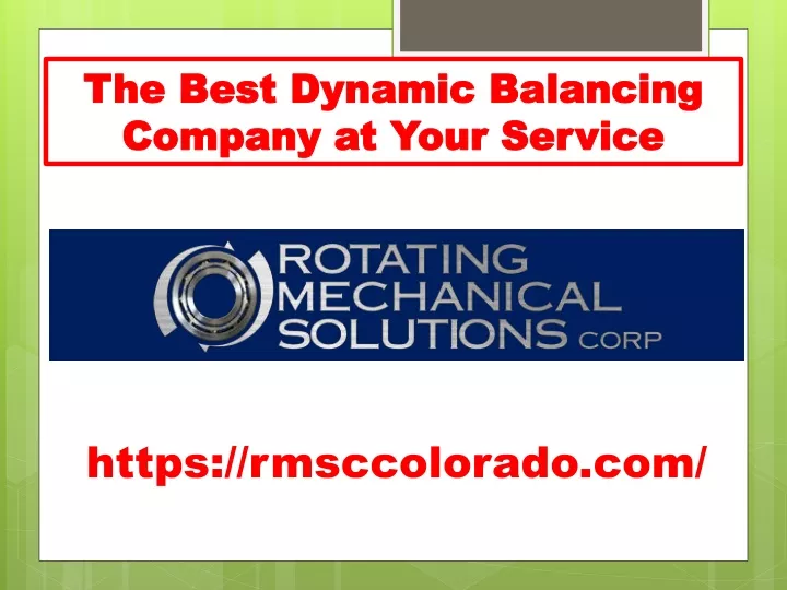 the best dynamic balancing company at your service