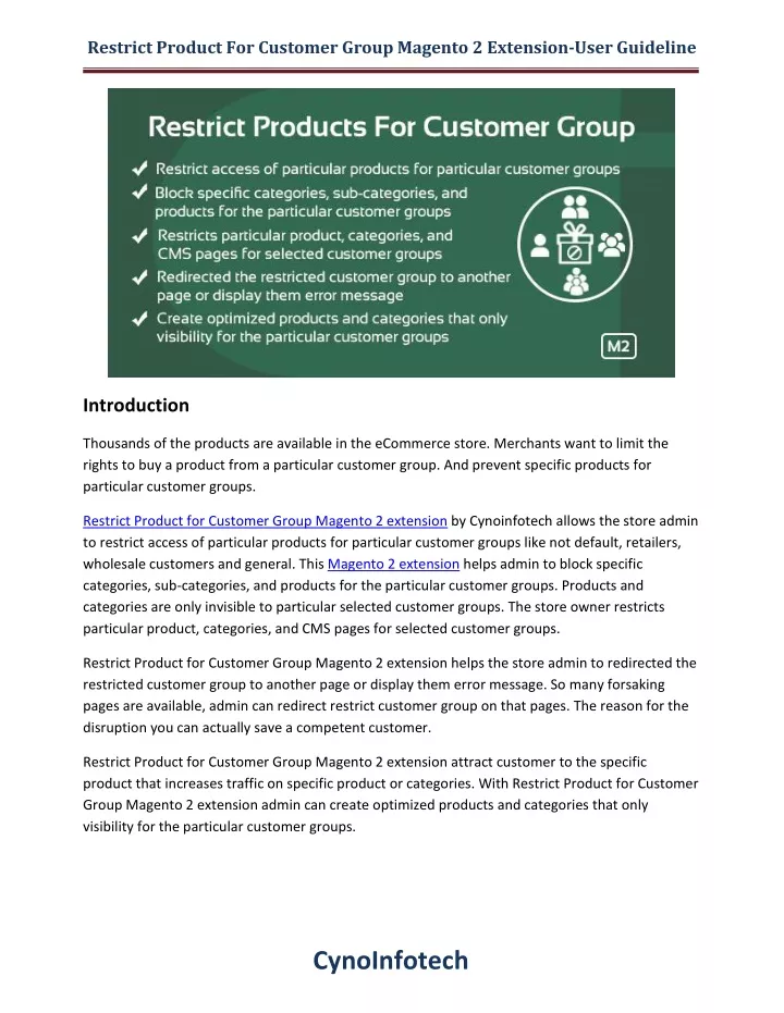 restrict product for customer group magento