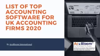 Top 4 Accounting Software For UK Accounting Firms/Business in 2020