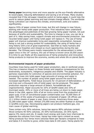 hemp paper becoming more and more popular