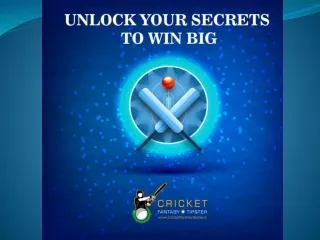 The secret to win big in Fantasy Cricket