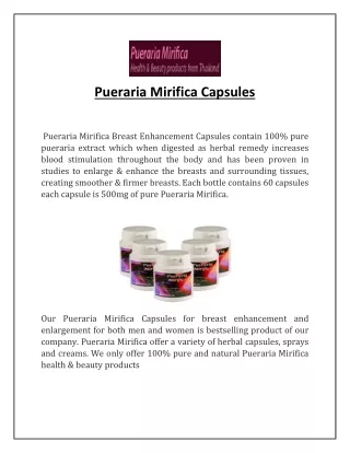 Pueraria Mirifica Capsules