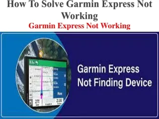 how to solve garmin express not working