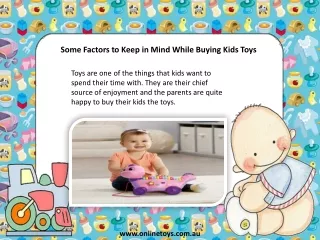 Some Factors to Keep in Mind While Buying Kids Toys
