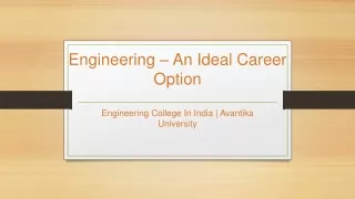 engineering an ideal career option