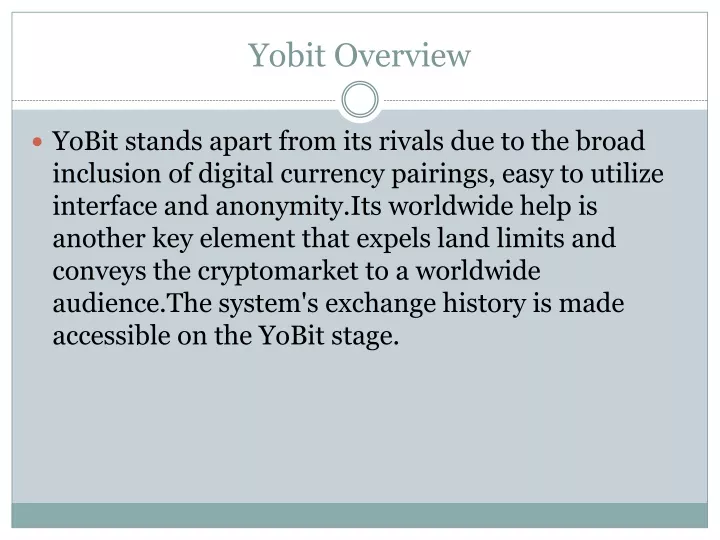 yobit overview