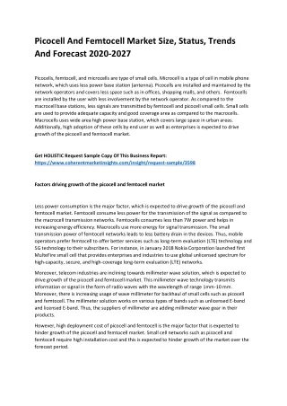 picocell and femtocell market size status trends