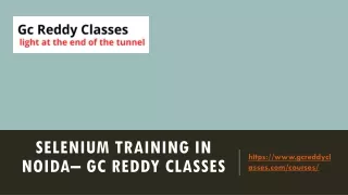 selenium training in noida gc reddy classes