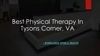 Best Physical Therapy In Tysons Corner, VA