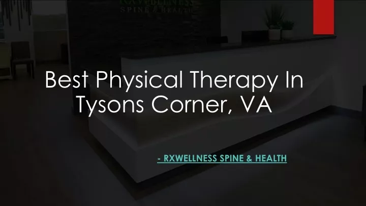 best physical therapy in tysons corner va