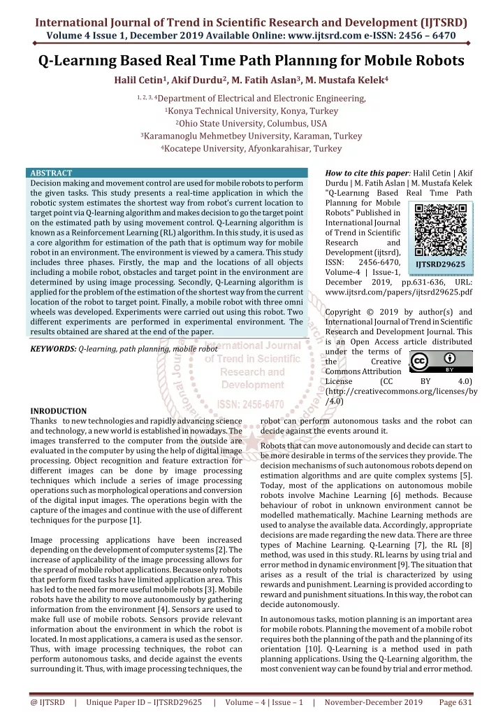 international journal of trend in scientific