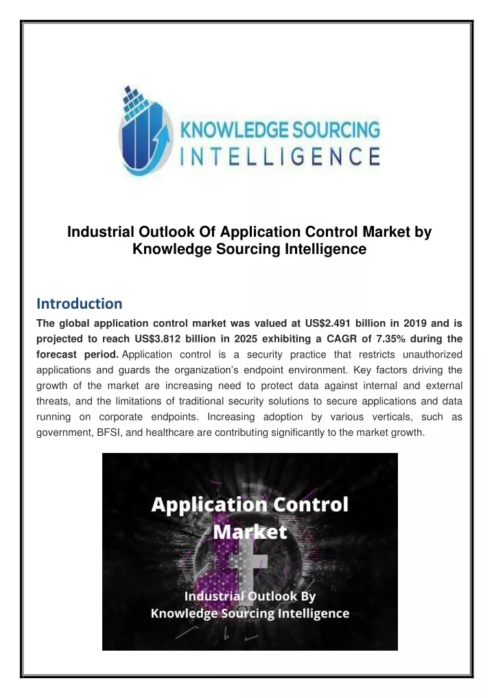 industrial outlook of application control market