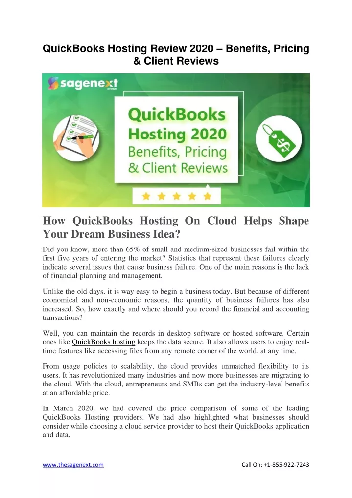quickbooks hosting review 2020 benefits pricing