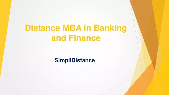 distance mba in banking and finance