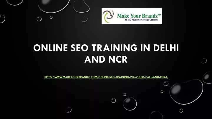 online seo training in delhi and ncr