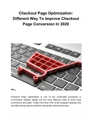 checkout page optimization different