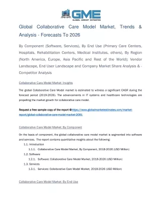 global collaborative care model market trends