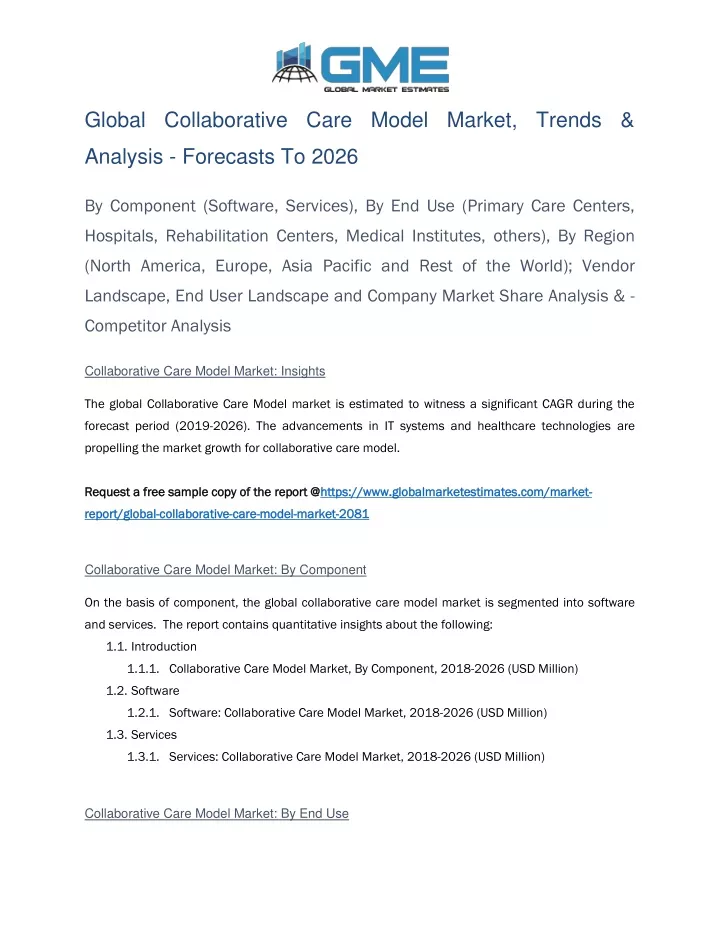 global collaborative care model market trends