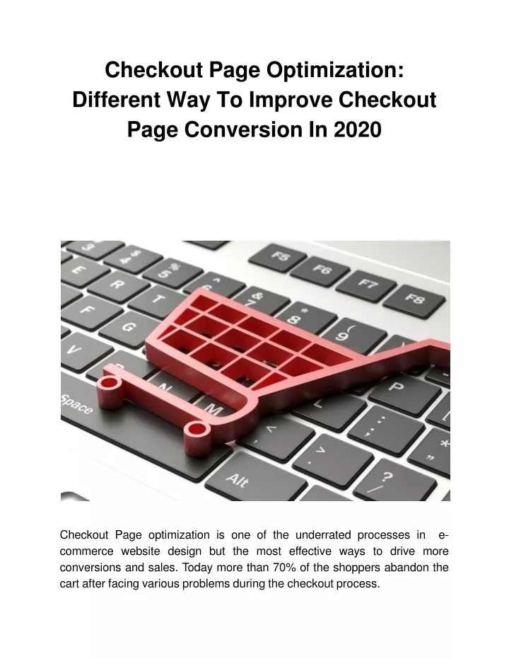checkout page optimization different way to improve checkout page conversion in 2020