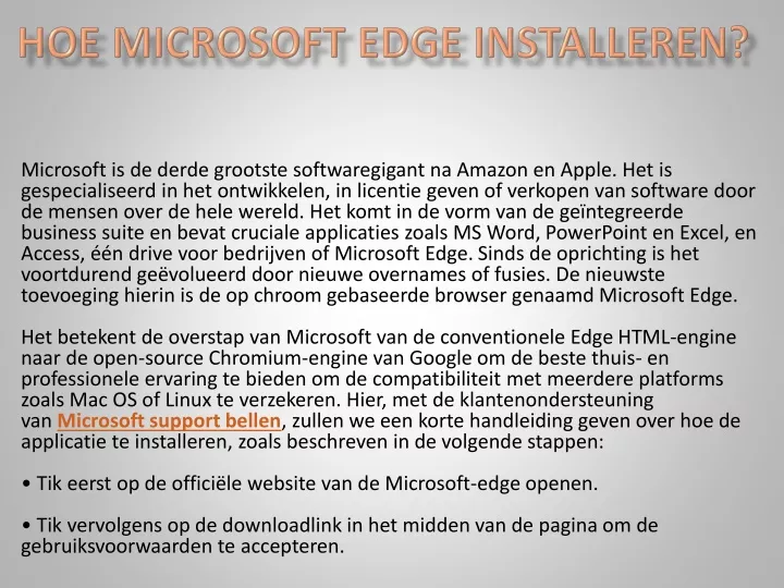 hoe microsoft edge installeren