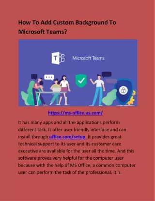 how to add custom background to microsoft teams