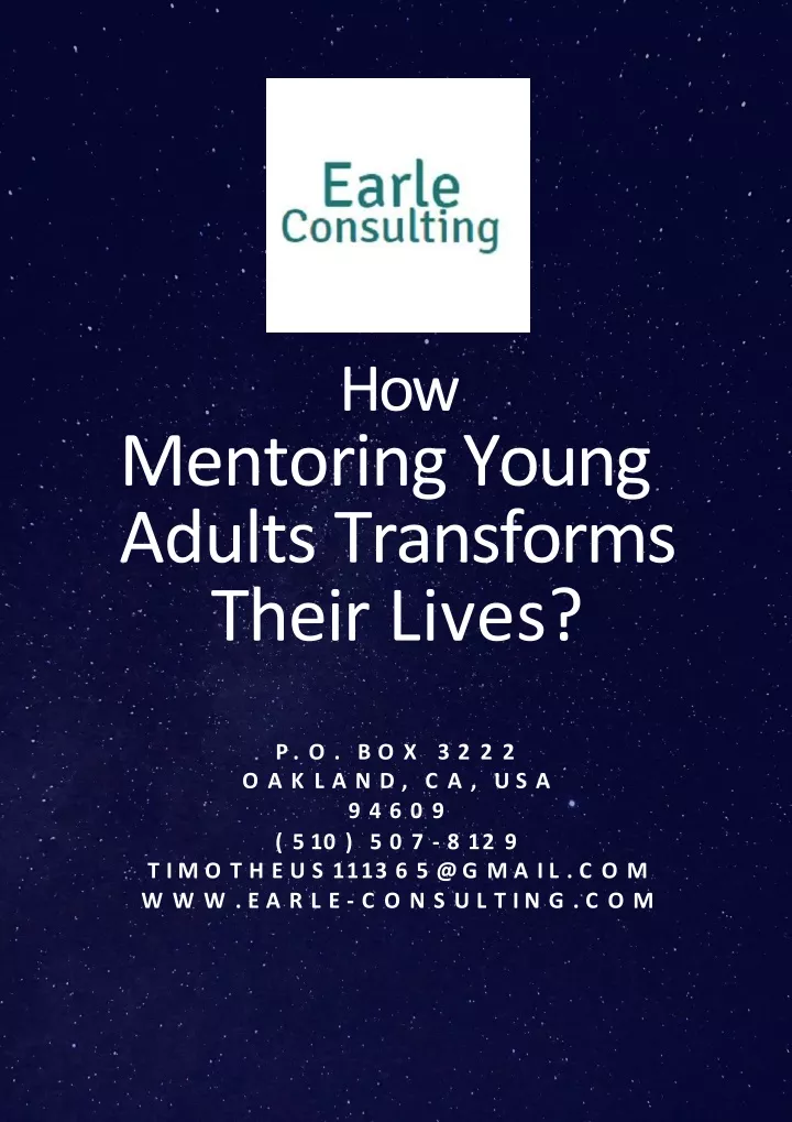 how mentoring young adults transforms their lives