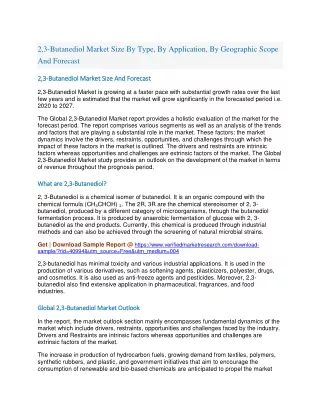 2 3 butanediol market size by type by application
