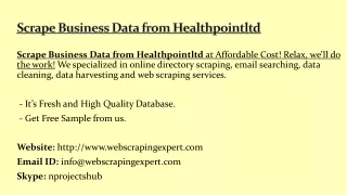 scrape business data from healthpointltd