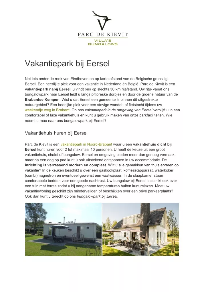 vakantiepark bij eersel