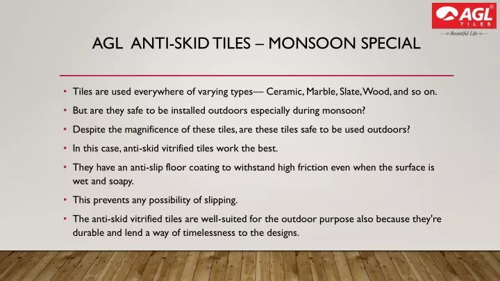 agl anti skid tiles monsoon special