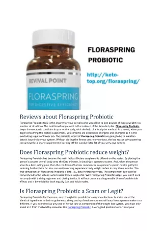 Floraspring Probiotic