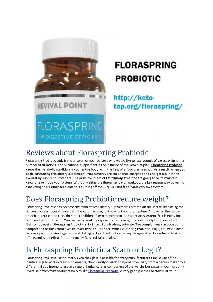 reviews about floraspring probiotic