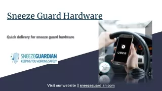 Sneeze Guard Hardware