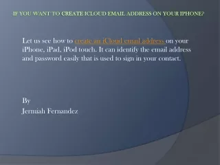 if you want to create icloud email address on your iphone