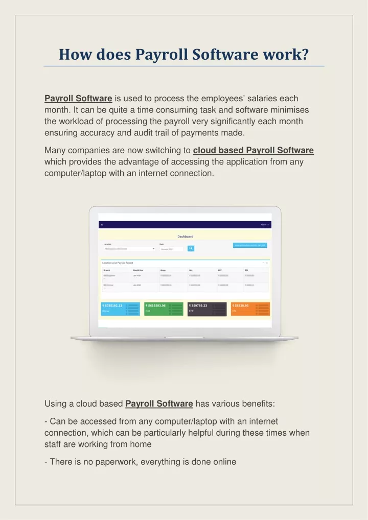 how does payroll software work