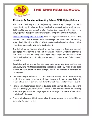 methods to survive a boarding school with flying