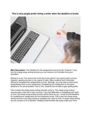 this is why people prefer hiring a writer when