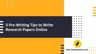 3 pre writing tips to write research papers online