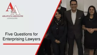 Five Questions for Enterprising Lawyers