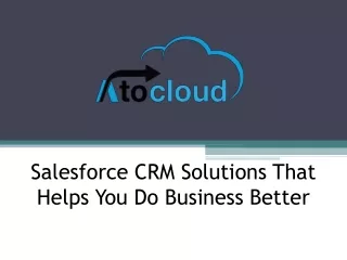 salesforce crm solutions that helps you do business better