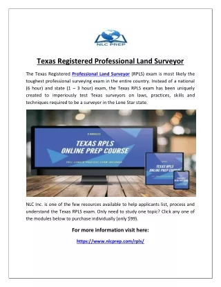 Texas Registered Professional Land Surveyor