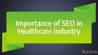 importance of seo in healthcare industry