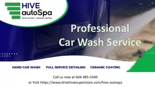 Why You Should Opt For Professional Car Wash Service | HIVE autoSpa