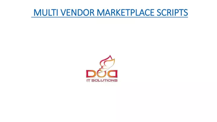 multi vendor marketplace scripts