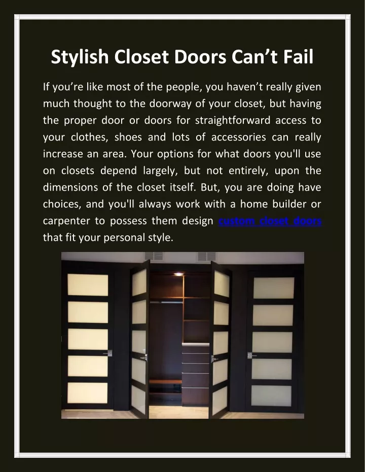 stylish closet doors can t fail