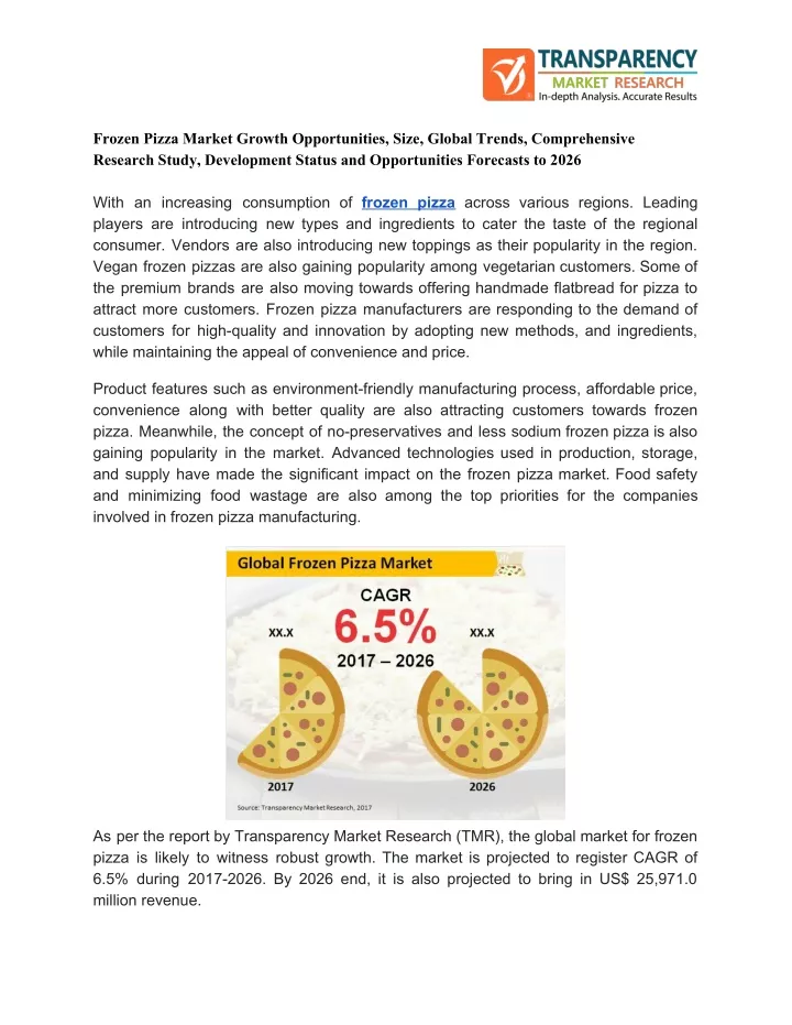 frozen pizza market growth opportunities size