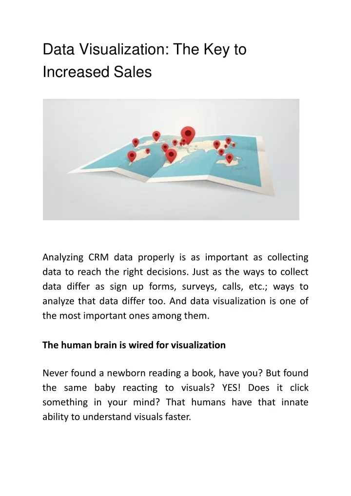 data visualization the key to increased sales
