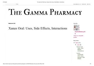 Xanax Oral: Uses, Side Effects, Interactions